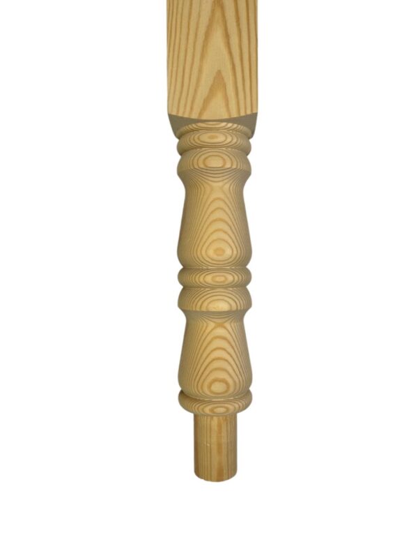 Pine Georgian Turned Pulpit Newel Post 90mm x 500mm - Image 3