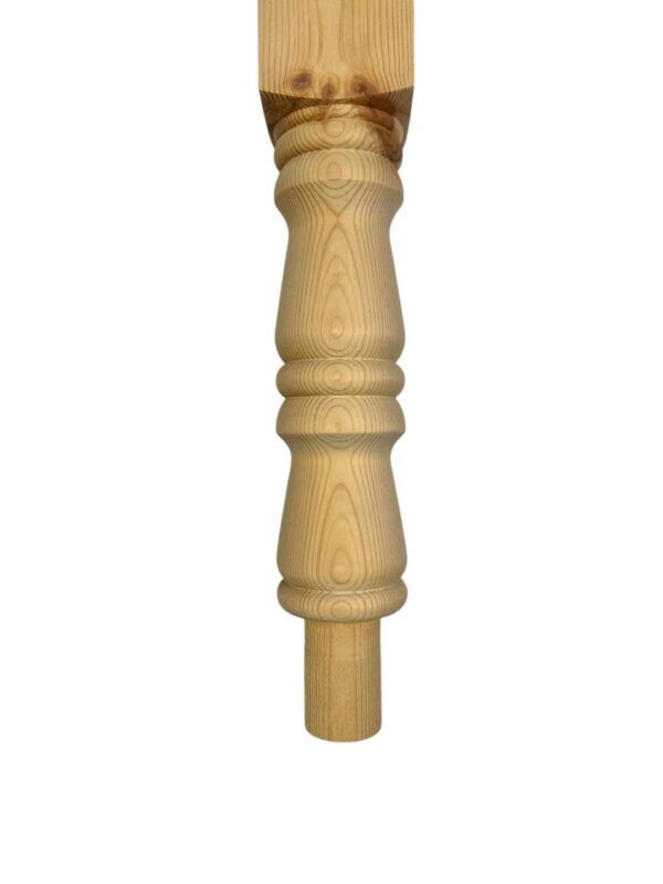 Pine Georgian Turned Pulpit Newel Post 90mm x 500mm - Image 4