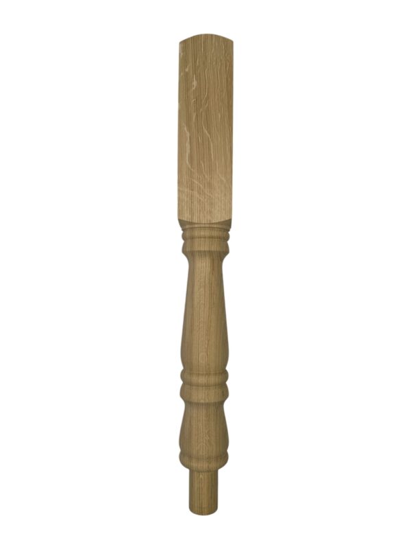 Oak Turned Georgian Block Newel Post 90mm x 710mm