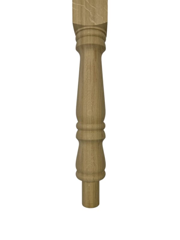 Oak Turned Georgian Block Newel Post 90mm x 710mm - Image 2