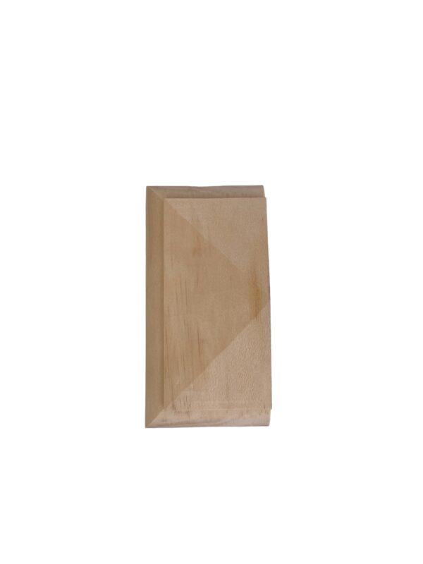 Pine HALF Square Pyramid Newel Cap 70mm - Image 2