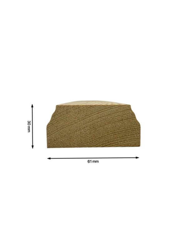 Hemlock Stair Handrail and Baserail 32mm - In Various Lengths - Image 9