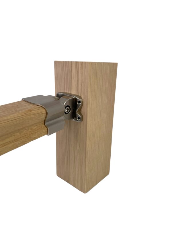 Brushed Nickel Low Profile Adjustable Handrail Connector - Image 2