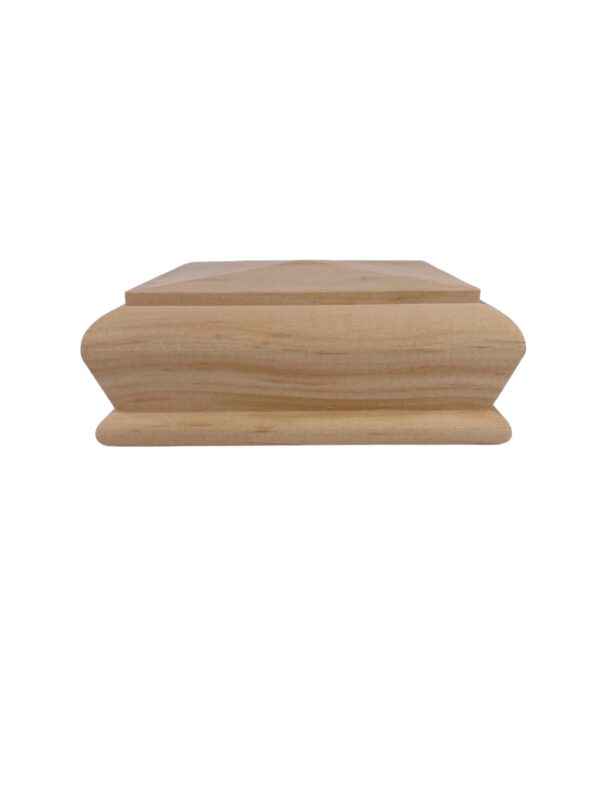 Pine Square Pyramid Newel Cap 70mm - Image 3