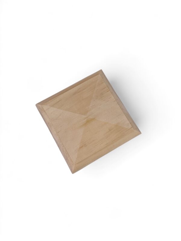 Pine Square Pyramid Newel Cap 90mm - Image 4