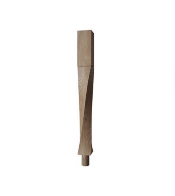 Oak Contemporary Raymond Twist Spigot Newel Post 790mm