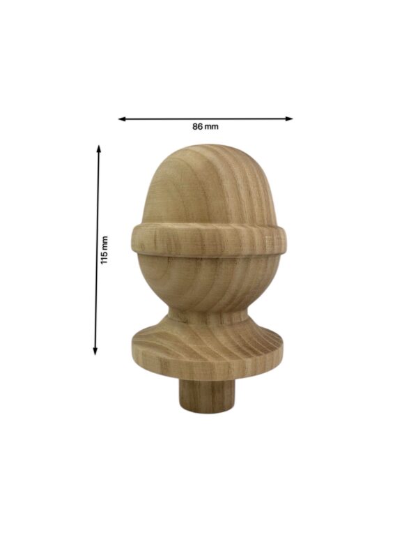 Ash Acorn Newel Cap 90mm - Image 3