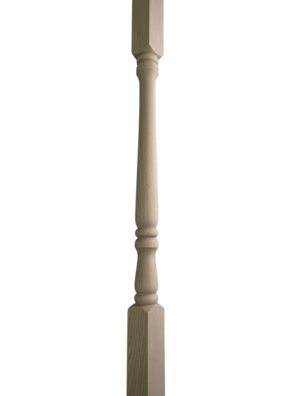 Ash Turned Georgian Stair Spindle 32mm x 900mm - Image 2