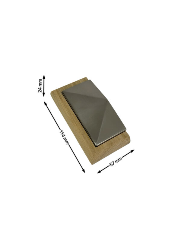 Unique Timber & Brushed Flat HALF Newel Cap - In Various Timbers - Image 2