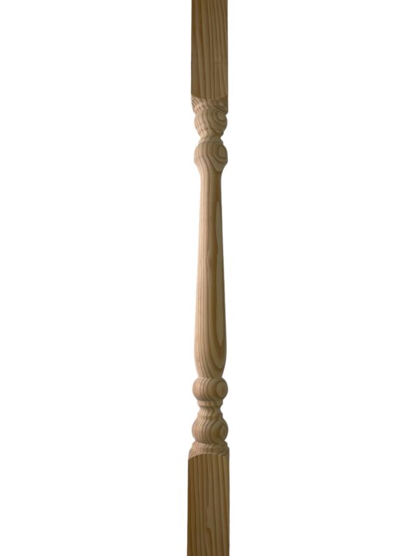 Hemlock Turned Colonial Stair Spindle 41mmx1100mm - Image 2