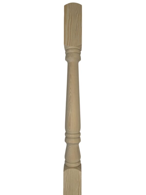 Hemlock Georgian Turned One Piece Newel Post 90mm x 1490mm - Image 3