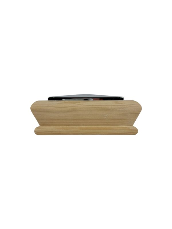 Unique HALF Timber & Chrome Pyramid Newel Cap - In Various Timbers - Image 8