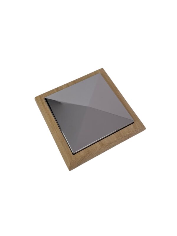 oak chrome flat smooth edge cap