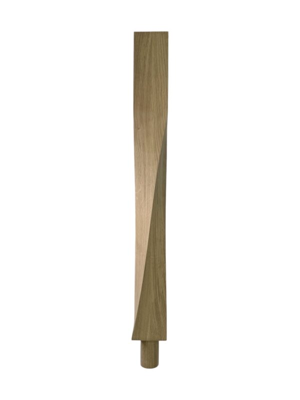 Ash Contemporary Raymond Twist Spigot Newel Post 790mm - Image 2