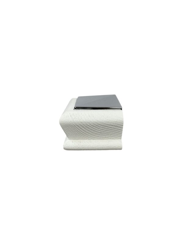 Unique HALF Timber & Chrome Pyramid Newel Cap - In Various Timbers - Image 13