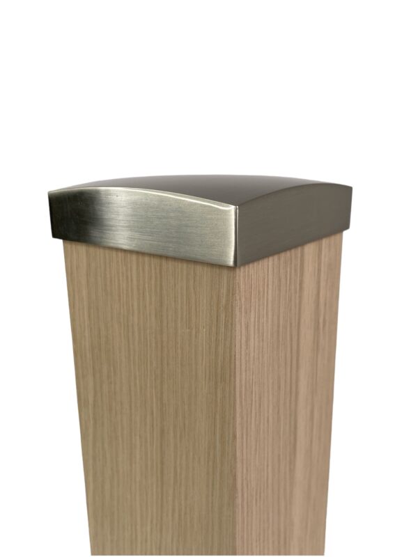 Unique Full Brushed Nickel Flat Newel Cap - Image 5