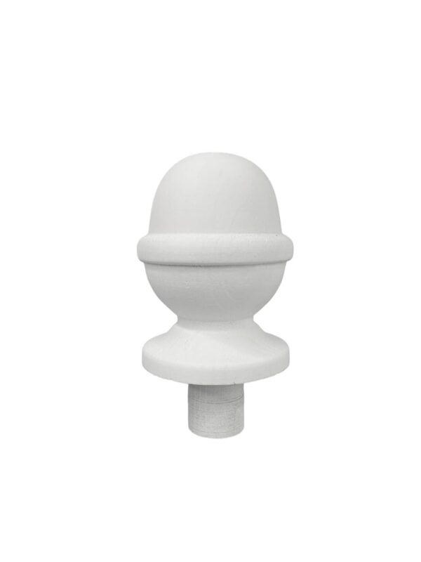 White Primed Acorn Newel Post Cap 90mm