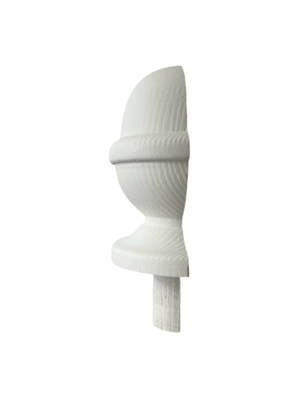 White Primed HALF Acorn Newel Post Cap 90mm