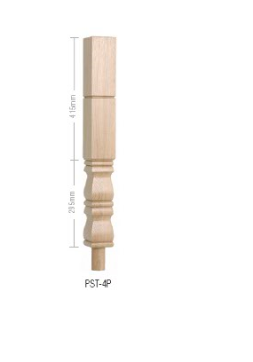 Hemlock Provincial Square Double Block Newel Post 90mm x 710mm
