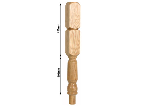 Hemlock Oxford Double Newel Post 90mm x 710mm
