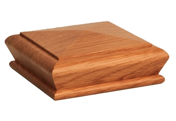 Oak Square Pyramid Stair Cap 90mm