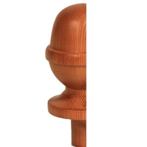 Pine HALF Acorn Newel Cap 90mm