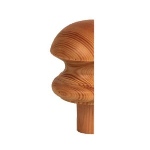 Pine HALF Mushroom Newel Cap 90mm