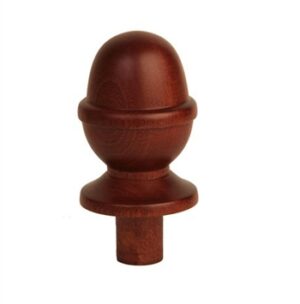 Sapele Acorn Newel Cap 90mm