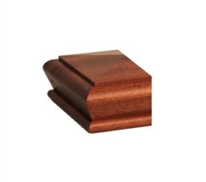 Sapele HALF Square Pyramid Newel Cap 90mm