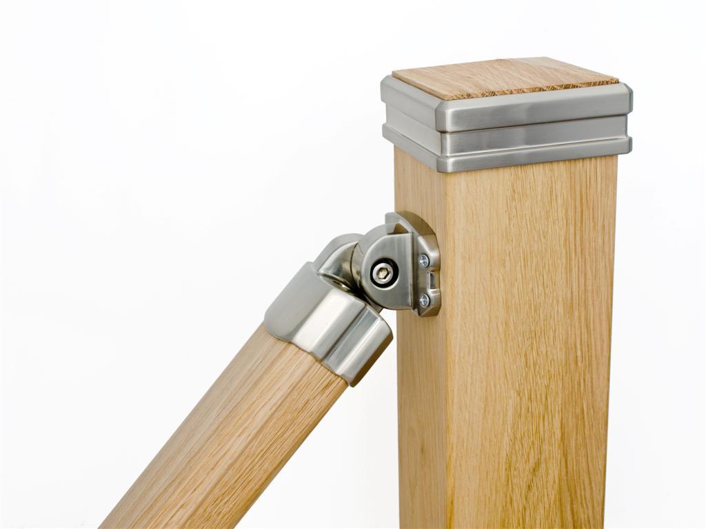 Solution Brushed Nickel Adjustable Handrail Connector ShawStairs