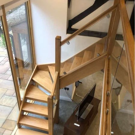Oak Half riser staircase