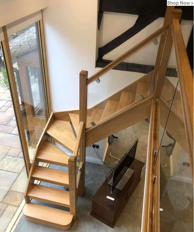 Oak Half riser staircase