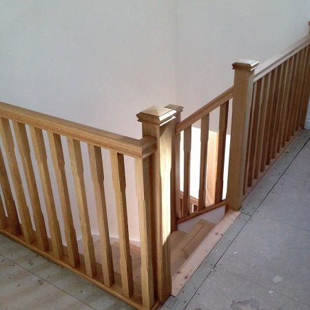 Oak Chamfered Stair Parts