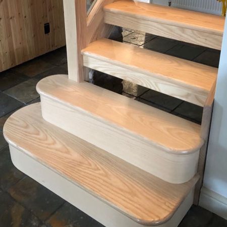 Ash and Glass Panel Staircase