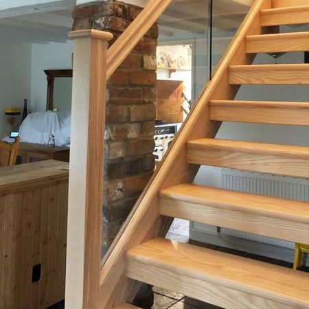 Ash and Glass Panel Staircase