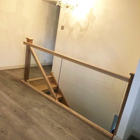 Ash and Glass Panel Staircase