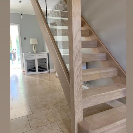Ash and Glass Panel Staircase