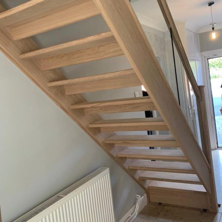 Ash and Glass Panel Staircase