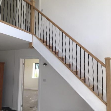 Black Metal Wavy Stair Spindles