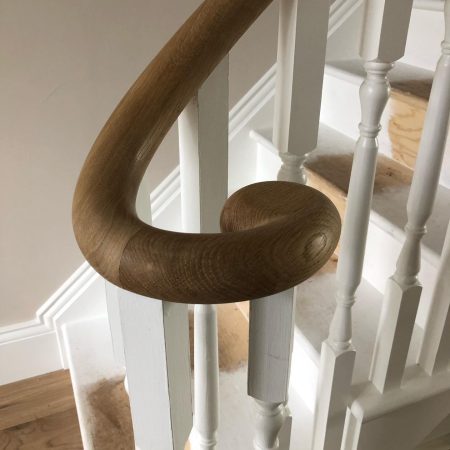 Oak Helical Handrail White Oxford Stair Parts