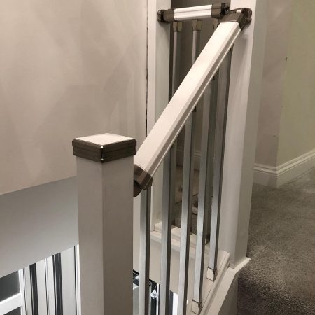 White Balustrade Brushed Solution Stair Parts