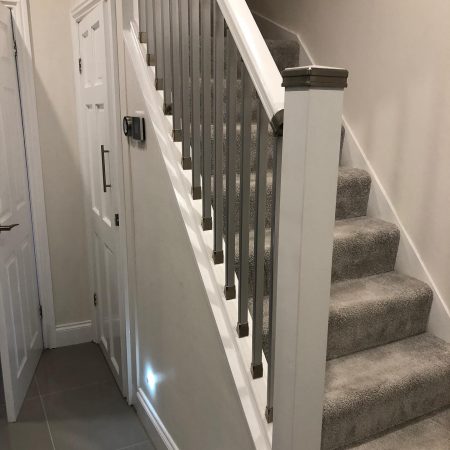 White Balustrade Brushed Solution Stair Parts