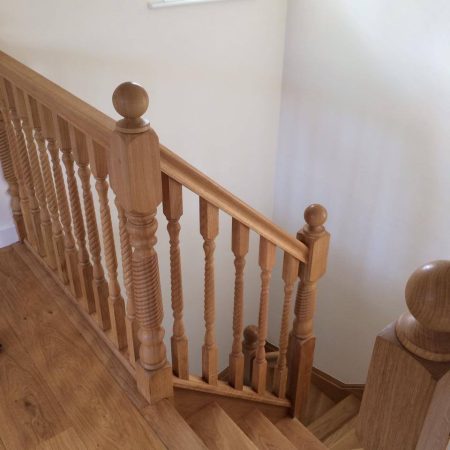 Oak Barley Twist Stair Parts