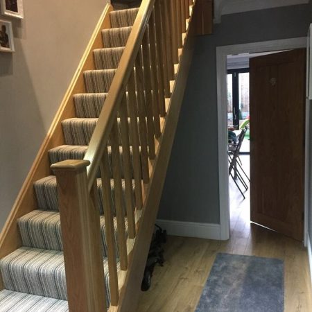 Oak Chamfered Spindle Staircase