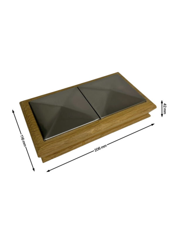 Unique Timber & Double Brushed Pyramid Newel Cap 90mm x 180mm - In Various Timbers - Image 2