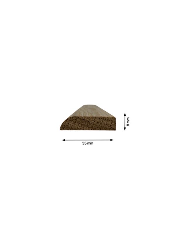 Oak Flat Beading 8mm x 34mm x 2000mm - Image 3