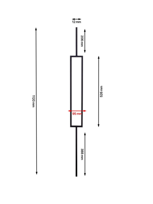 Black Metal Rectangle Spindle - Image 3