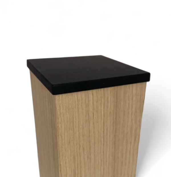 Black Metal Square Modern Cap - Image 4