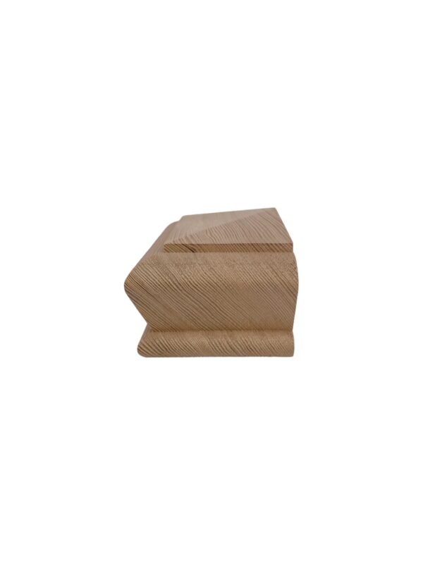 Hemlock HALF Square Pyramid Newel Cap 70mm - Image 3