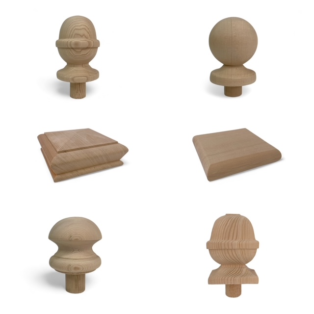 hemlock newel caps
